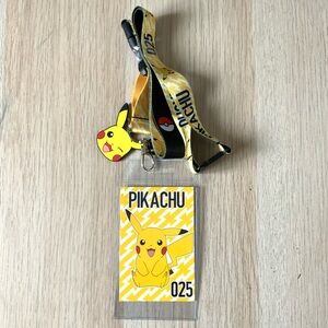 Bioworld Pikachu Lanyard with ID Holder - Yellow and Black